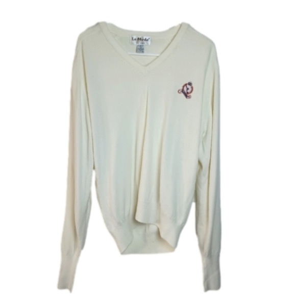 Vintage La Mode V Neck Sweater Size Small Men's Cashmerlon - Picture 1 of 9
